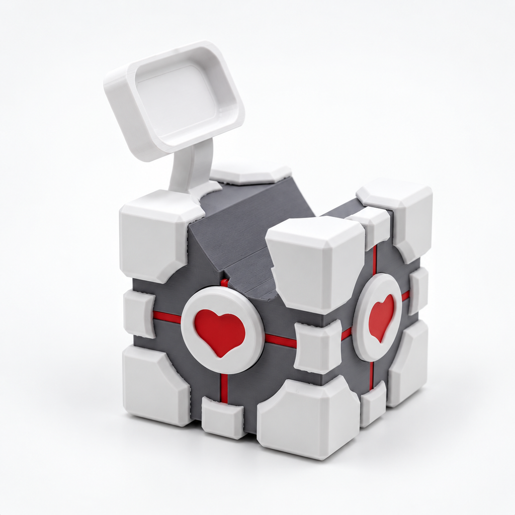 Portal-Inspired Cube Stand for Steam Controller 2026